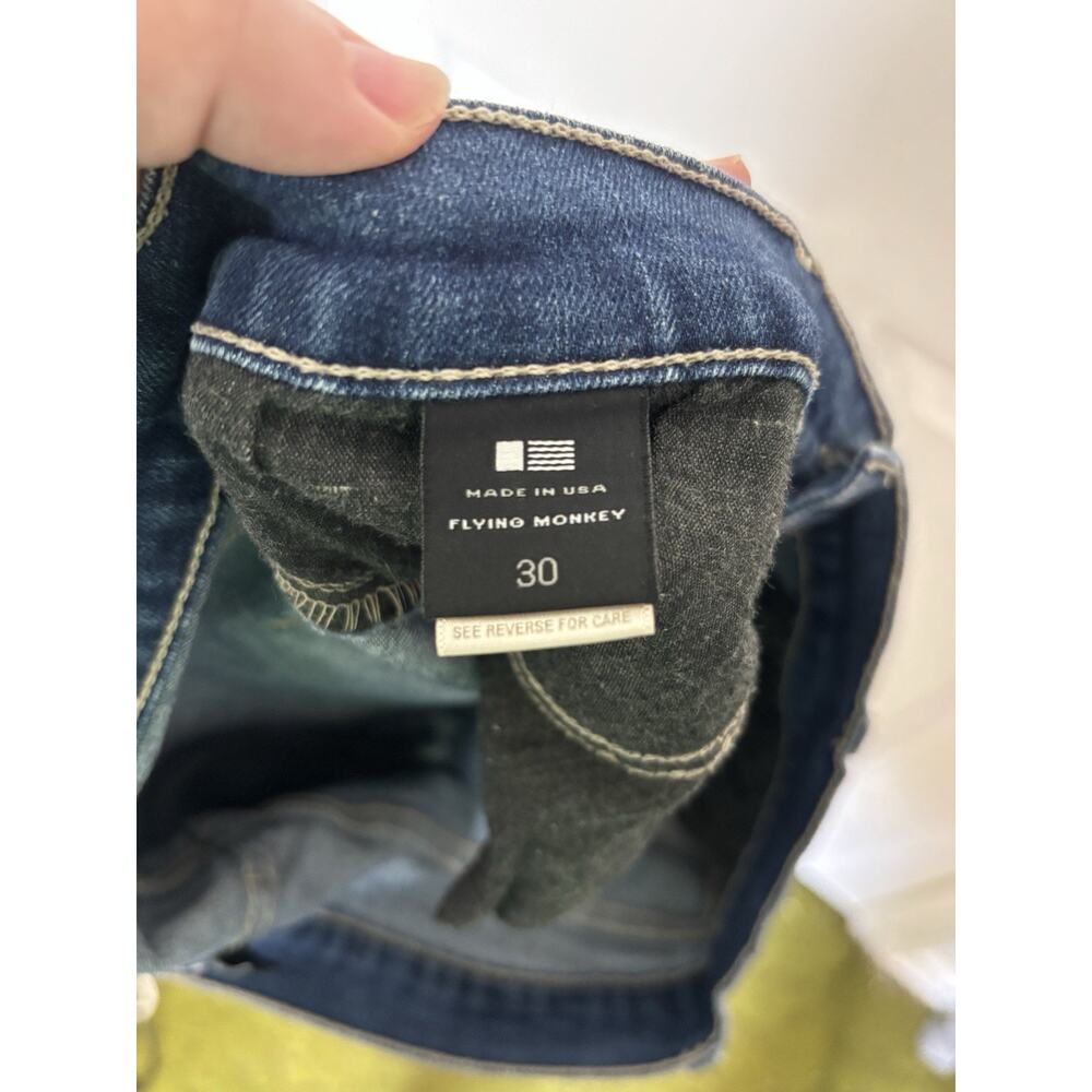 Flying Monkey Low Rise Patchwork Denim Shorts Siz… - image 7